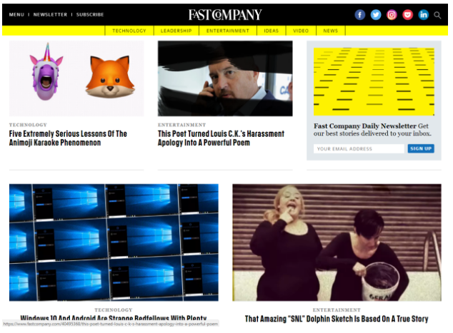 Fast Company Website
